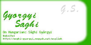 gyorgyi saghi business card