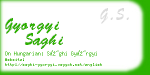 gyorgyi saghi business card